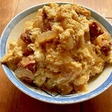 やきとり缶で楽々！親子丼